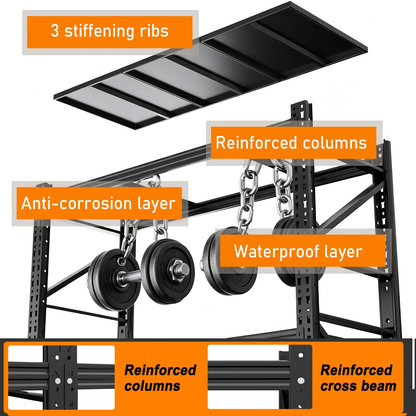 Heavy Duty Garage Shelving,73"H 3000LBS Load Capacity Metal Garage Storage Shelves Adjustable Industrial Shelving Unit for Garage,Warsehouse,Workshop