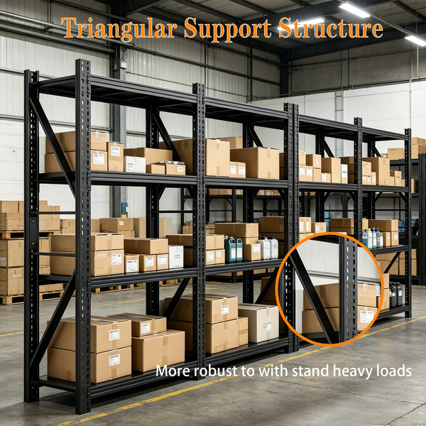 Heavy Duty Garage Shelving,73"H 3000LBS Load Capacity Metal Garage Storage Shelves Adjustable Industrial Shelving Unit for Garage,Warsehouse,Workshop