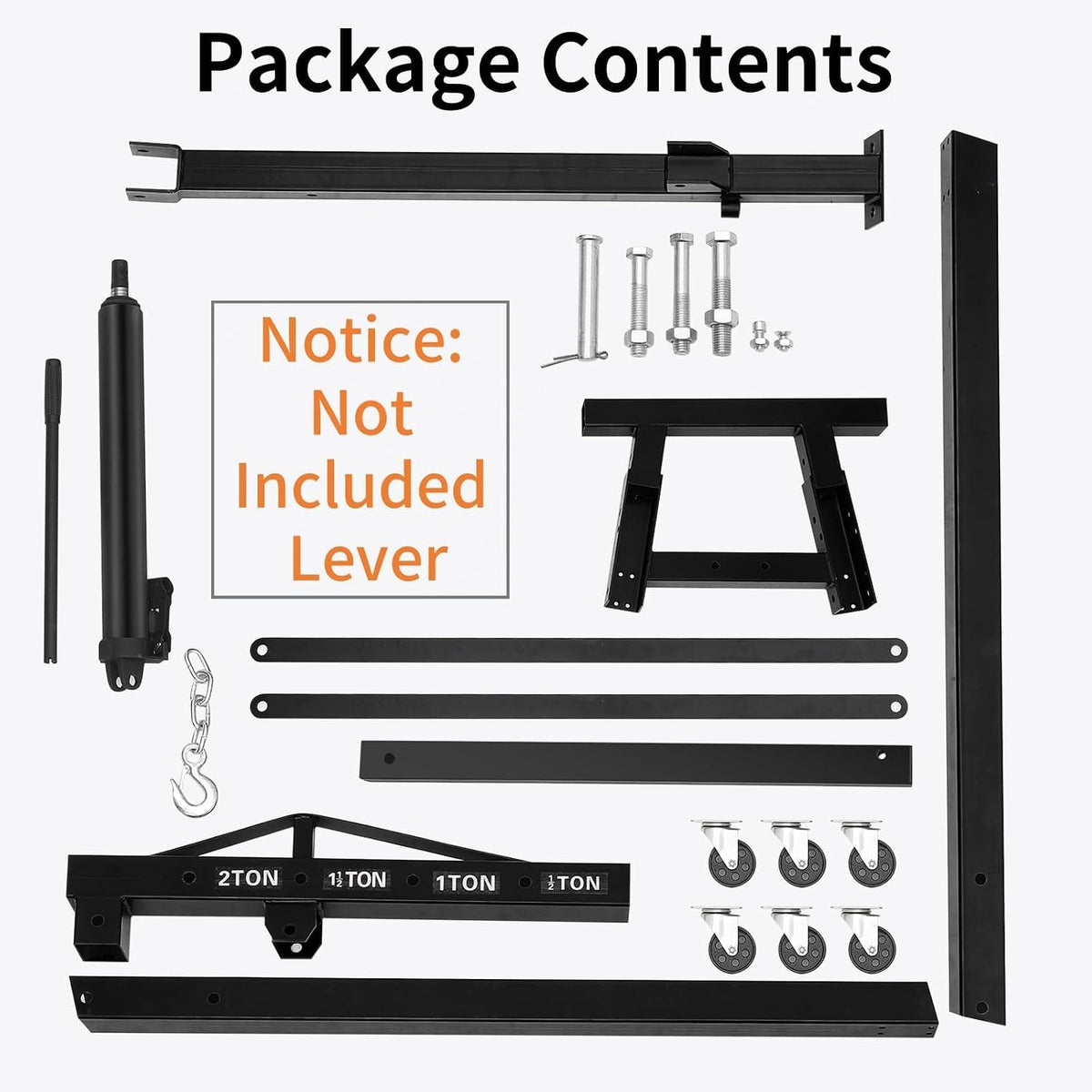 2-Ton Folding Hydraulic Engine Hoist, 4400 LBS Portable Engine Shop Crane with 6 Casters & Telescopic Boom, Foldable Cherry Picker Hoist Lift for Garage, Workshop, Warehouse, Heavy-Duty, Black