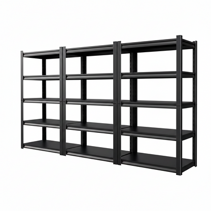 71.2''H Storage Shelves, 2500Lbs Garage Shelving,Adjustable Heavy Duty Shelving Unit,5Tire Tall Garage Shelves，Metal Standing Shelf Units,Utility Rack for Kitchen Warehouse Industrial Basement 3 Pack